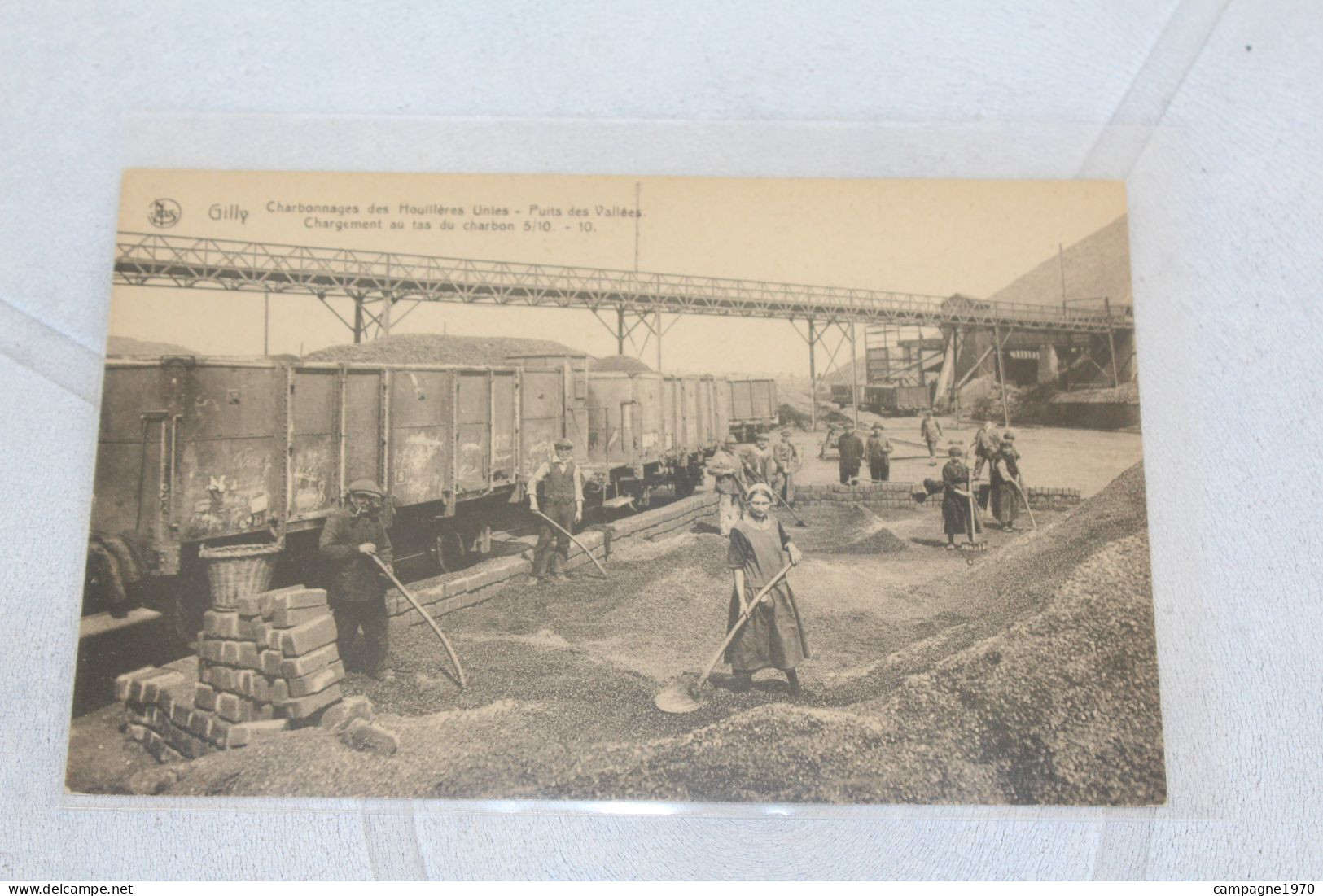 CPA - GILLY ( CHARLEROI ) - CHARBONNAGE HOUILLERES UNIES - PUITS DES VALLEES