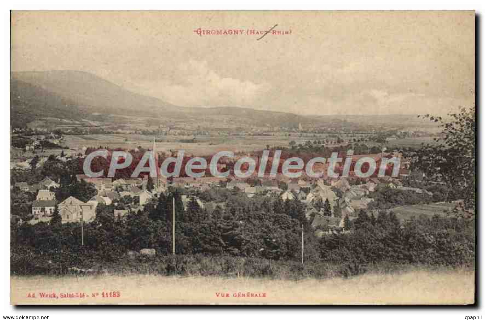 CPA Giromagny Haut Rein vue generale