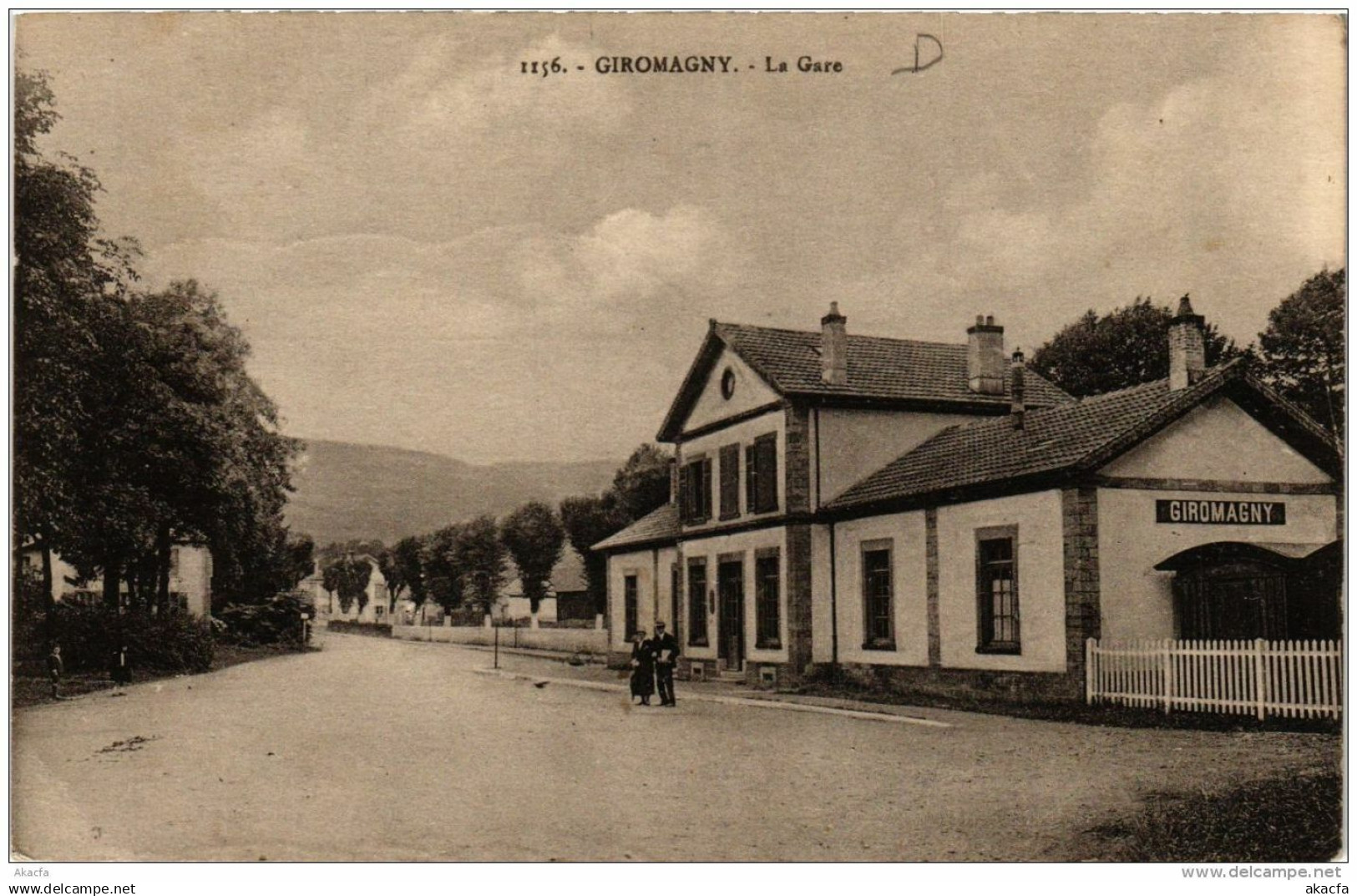 CPA GIROMAGNY La Gare (722591)