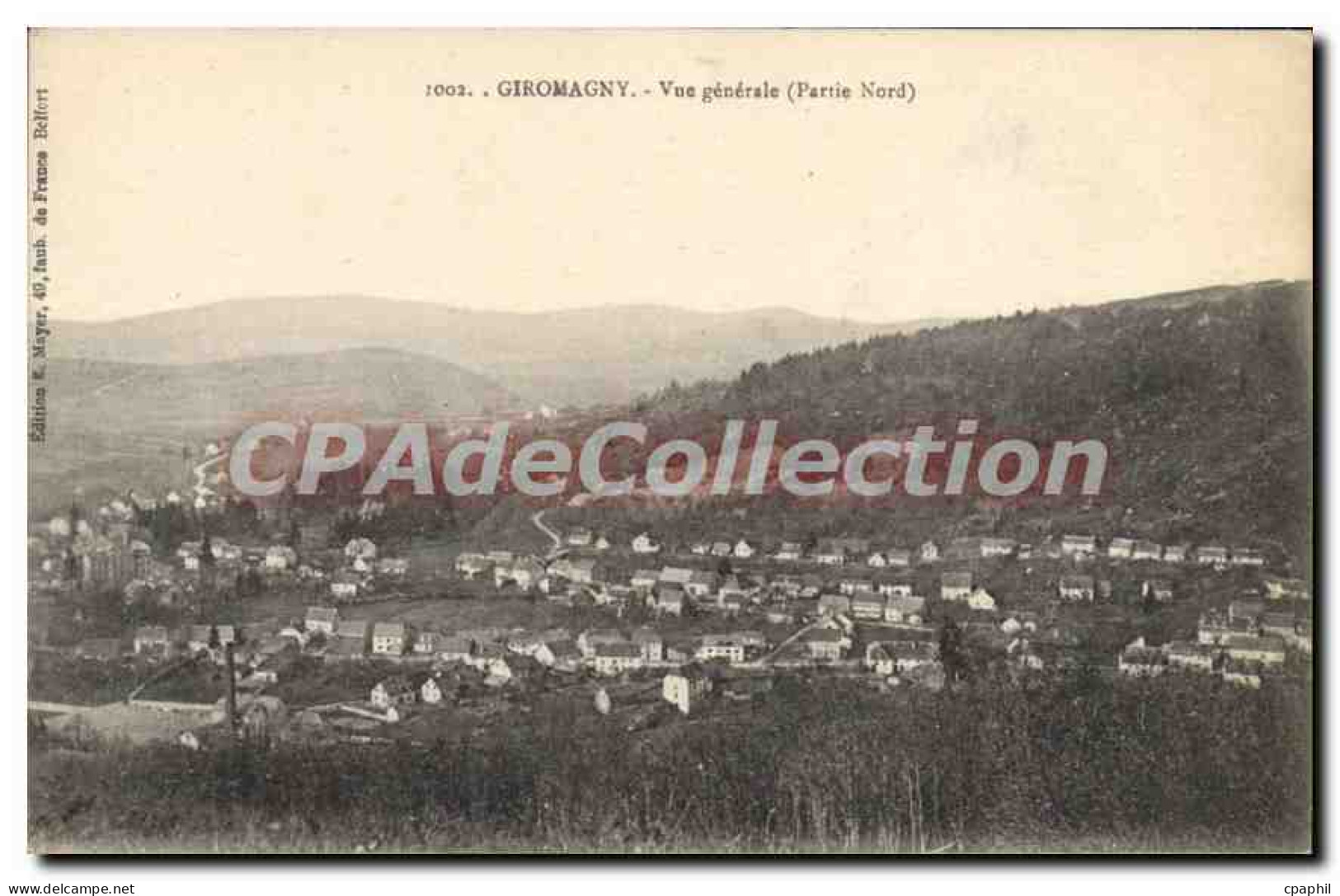 CPA Giromagny vue generale Partie Nord