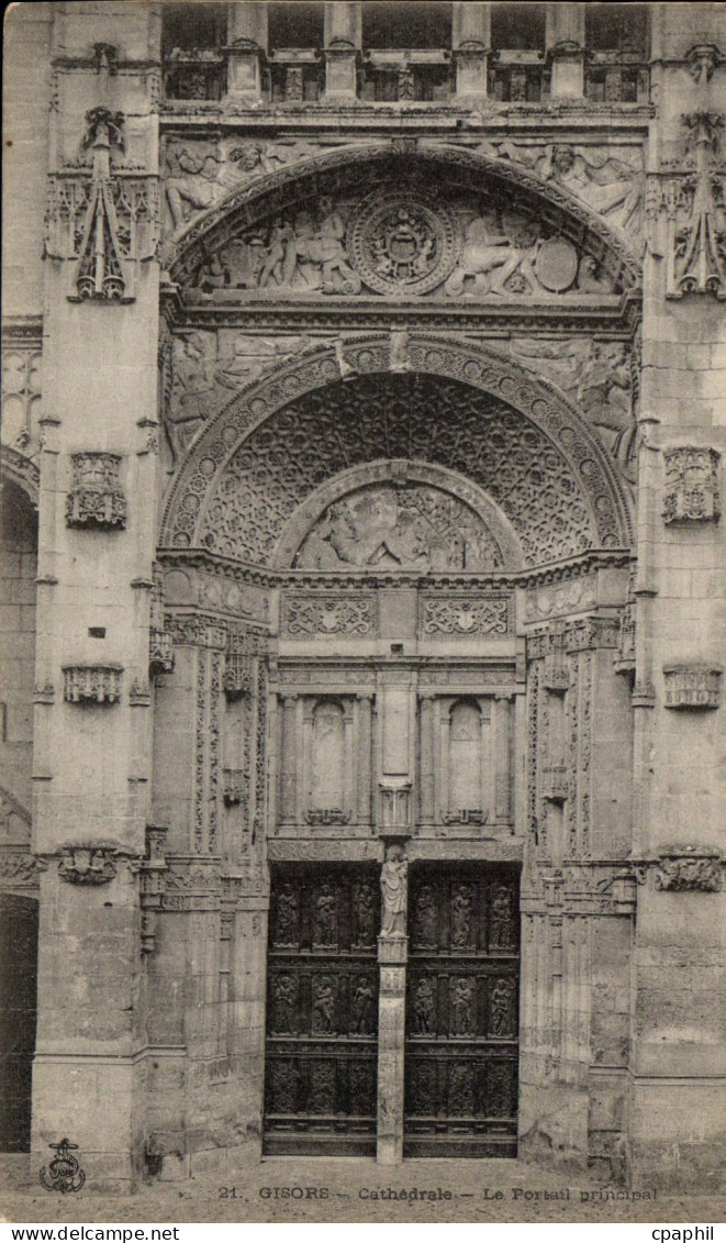 CPA Gisors Cathedrale Le Portail