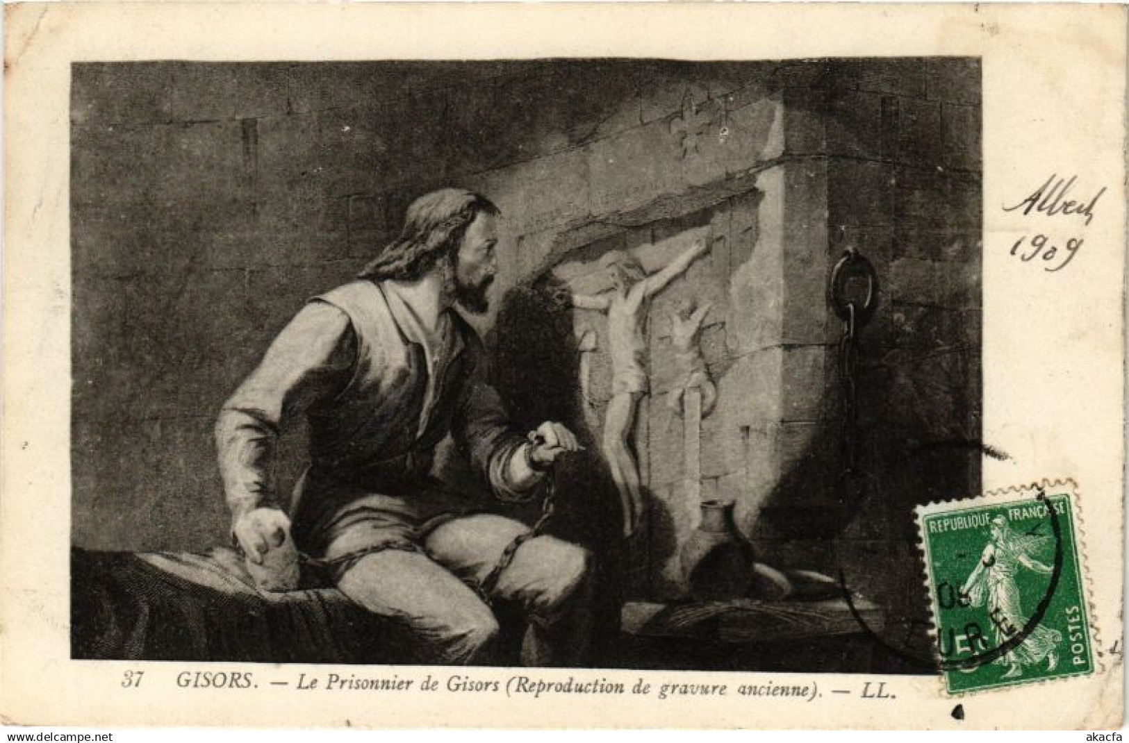 CPA GISORS - Le Prisonnier de GISORS (Reproduction de gravure ancienne)(182177)