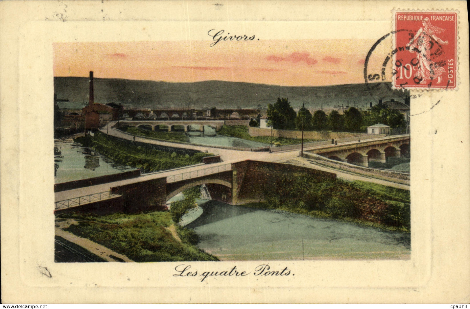 CPA Givors Les quatre ponts