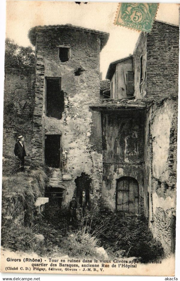 CPA GIVORS-Tour en ruines dans le vieux GIVORS (235859)
