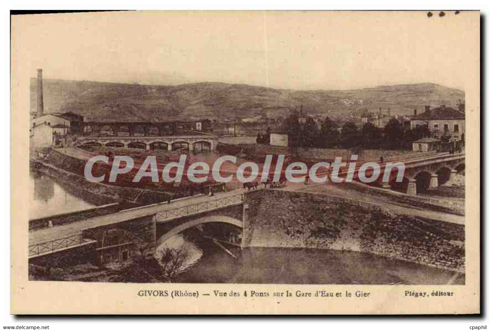 CPA Givors Vue Des 4 Ponts Sur La Gare