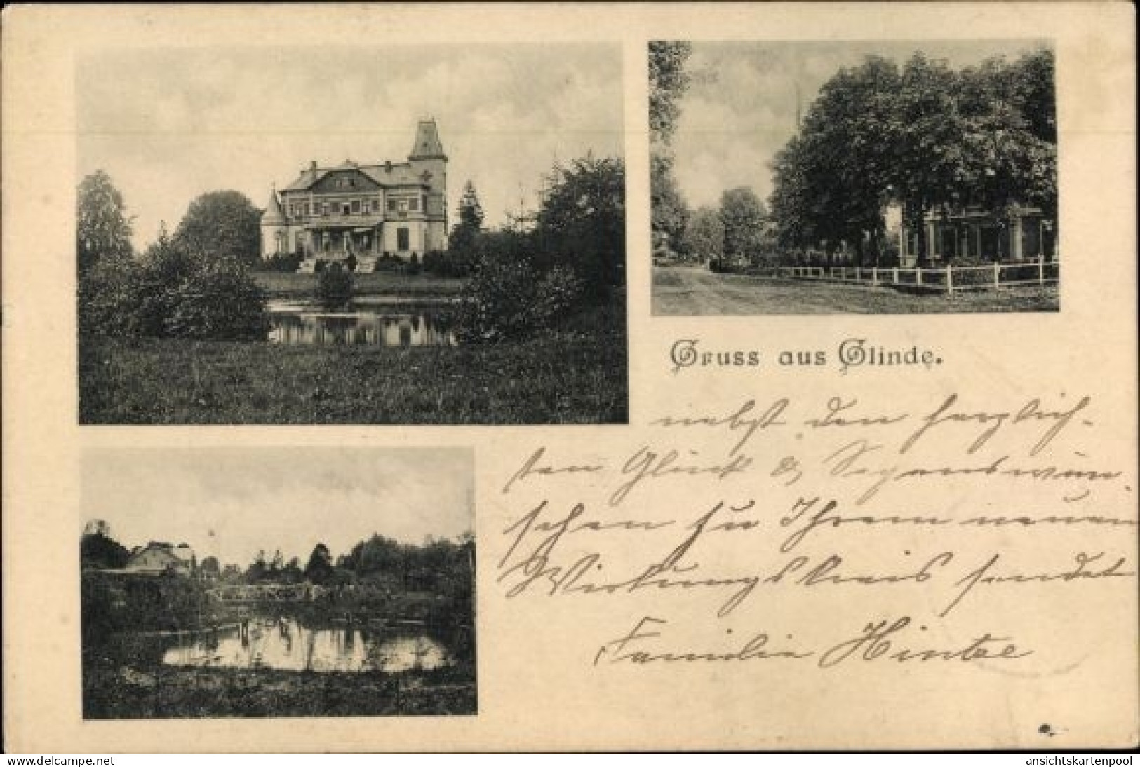 CPA Glinde in Schleswig Holstein, Schloss, Ortsansichten