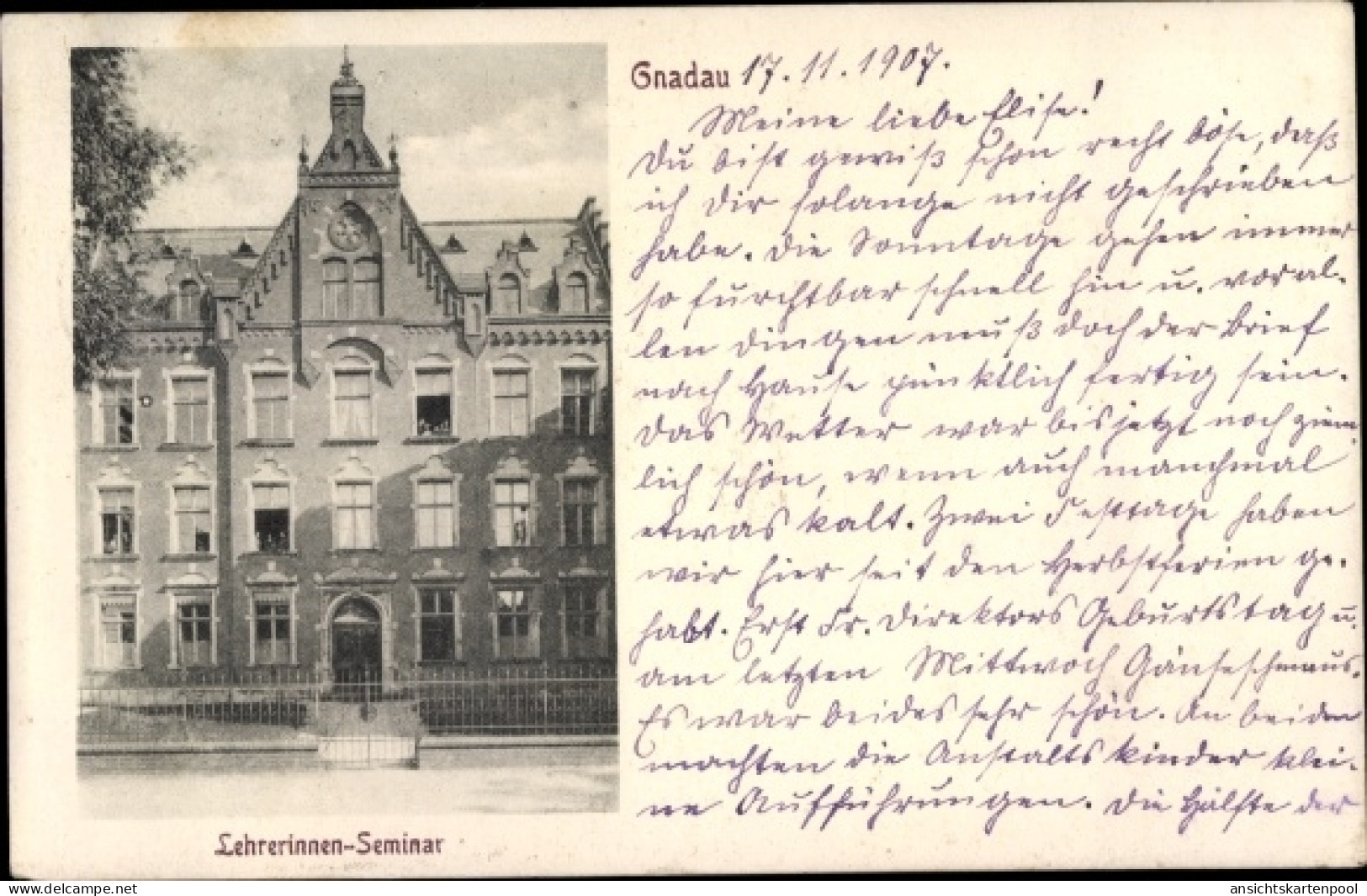 CPA Gnadau Barby Saxe Anhalt, Lehrerinnenseminar