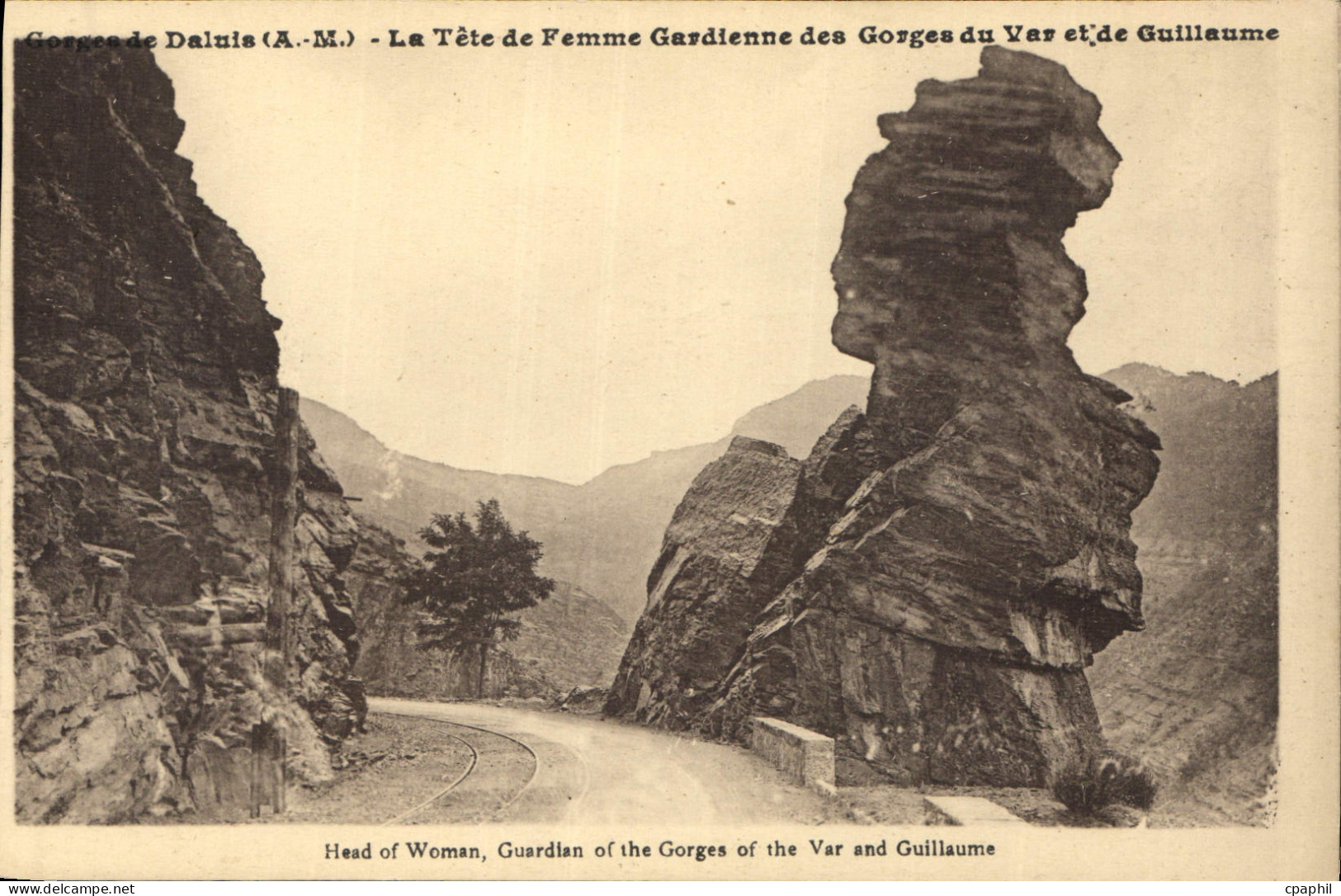 CPA Gorges de Daluis AM La Tete de Fenne Gardienne des Gorges du Var et de Guillaume