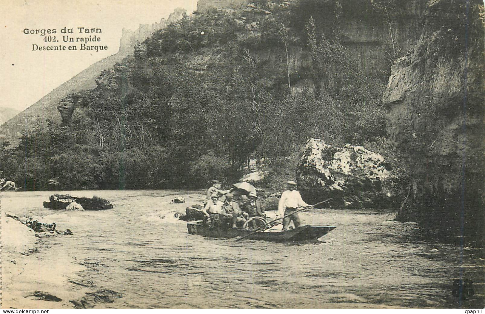 CPA Gorges du Tarn un Rapide Descente en Barque