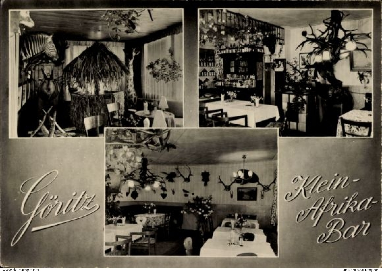 CPA Göritz Vetschau im Spreewald, Klein Afrika Bar, Innenansichten