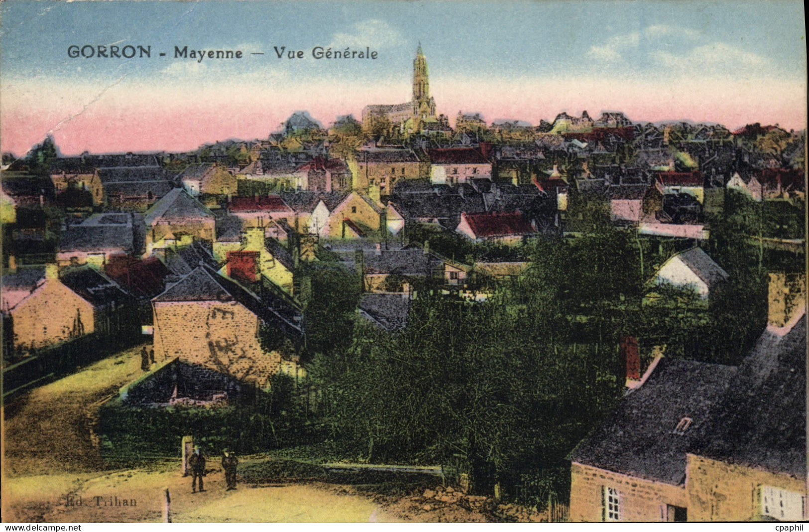 CPA Gorron Mayenne Vue Generale