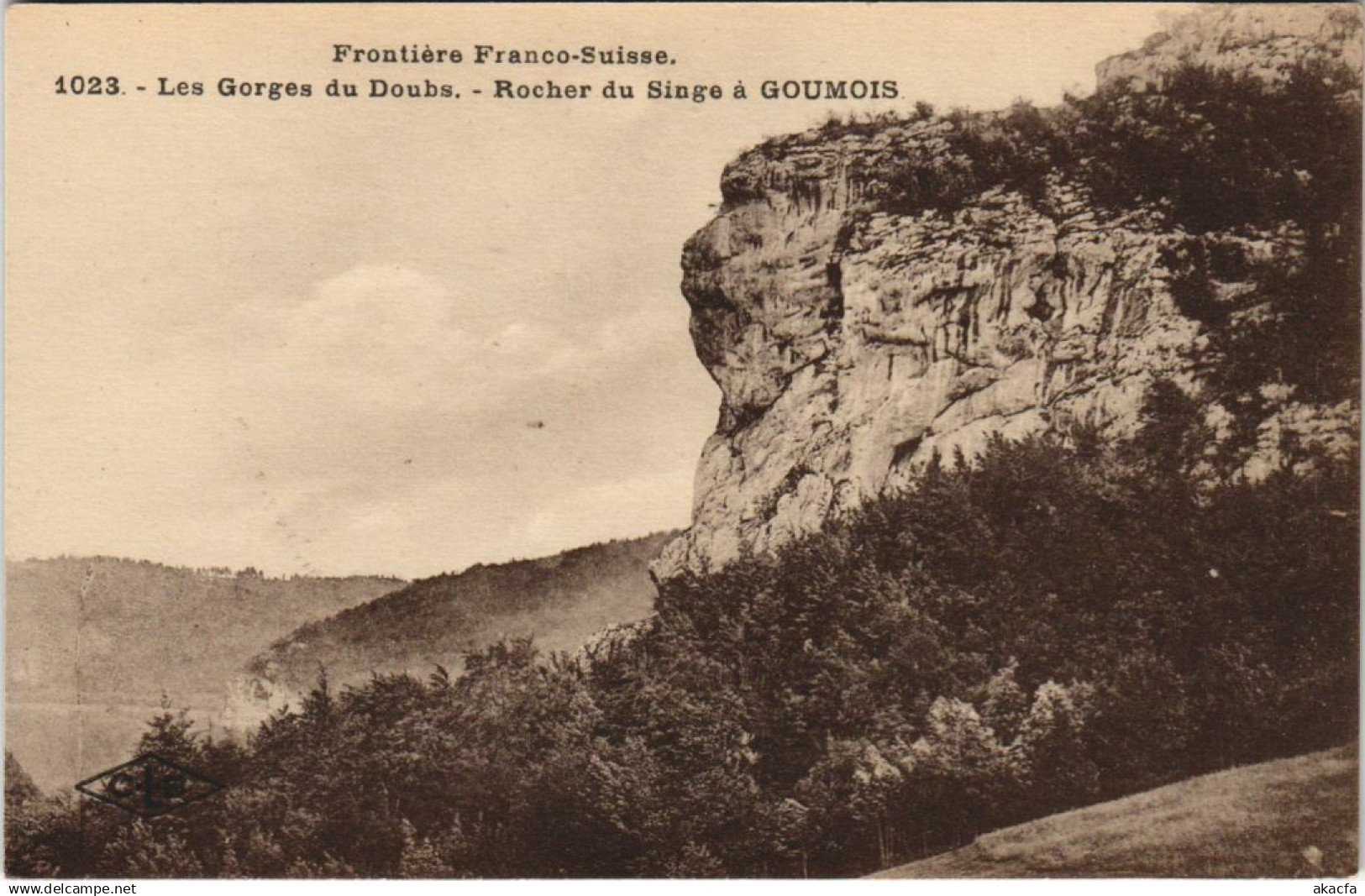 CPA GOUMOIS Les Gorges du Doubs - Rocher du Singe a Goumois (1115940)