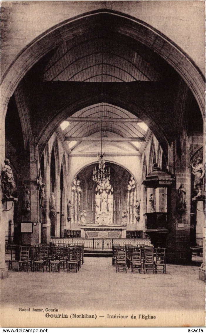 CPA GOURIN - Intérieur de l'Église (369056)