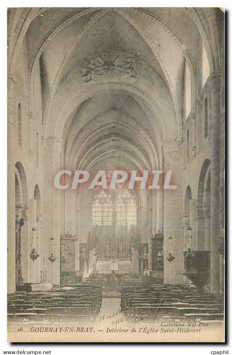 CPA Gournay en Bray Interieur de l'Eglise Saint Hildevert