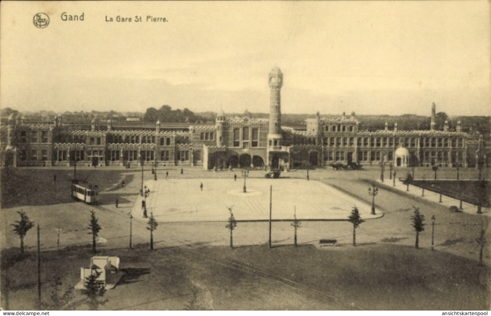 CPA Grand Gand Flandre orientale, Gare St. Pierre