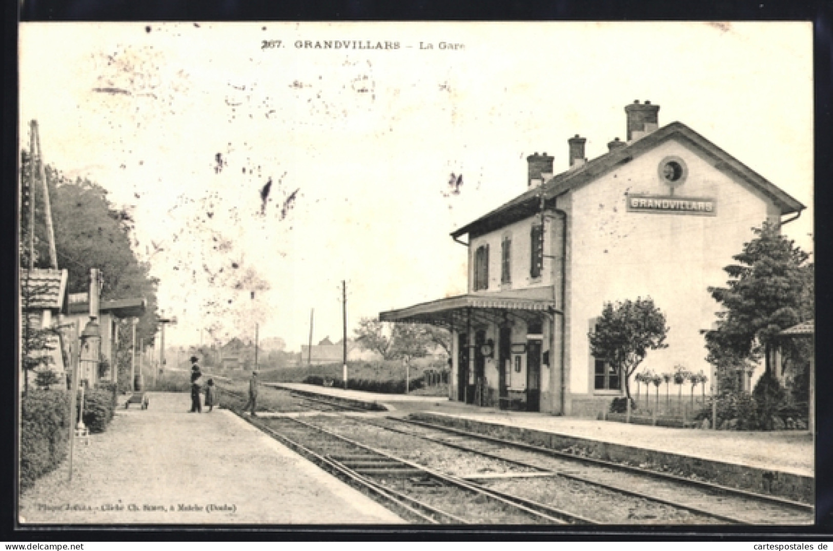 CPA Grandvillars, La Gare