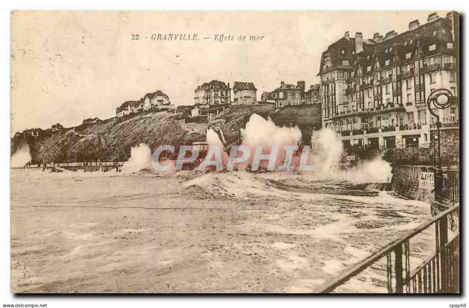 CPA Granville Effets de mer