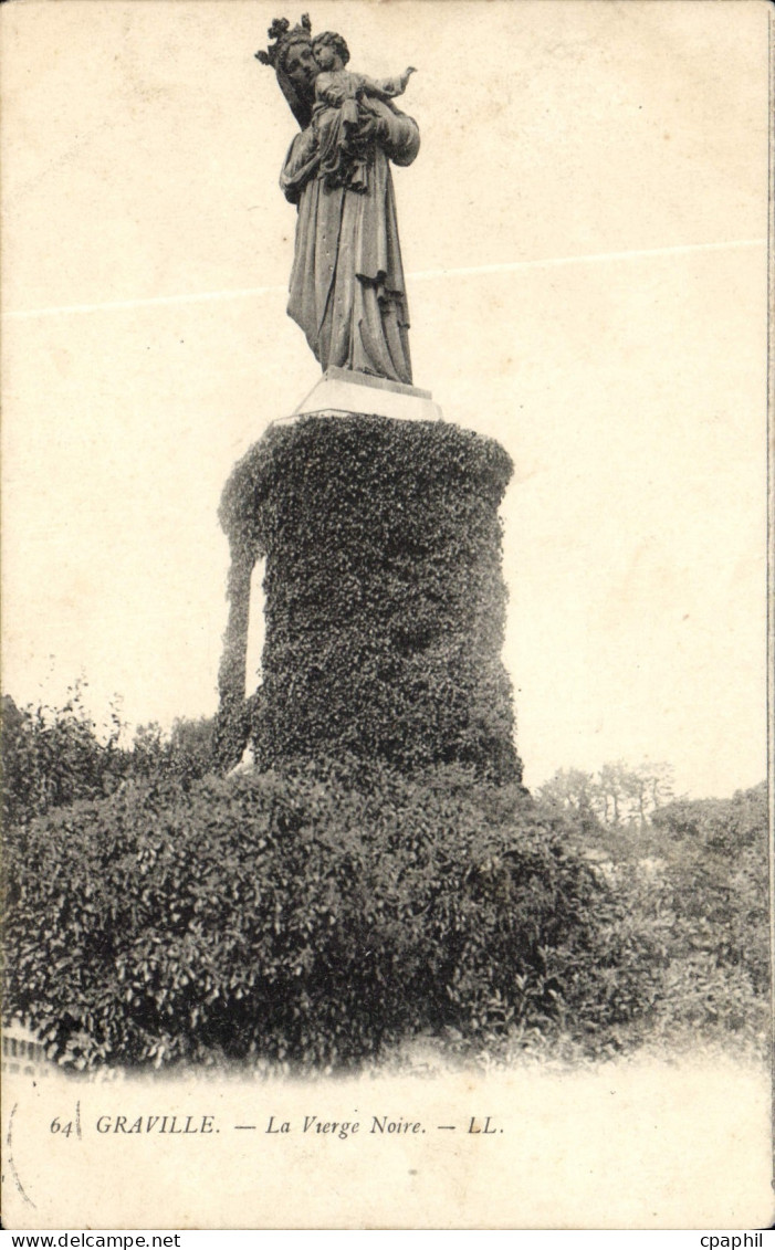 CPA Graville La Vierge Noire Granville
