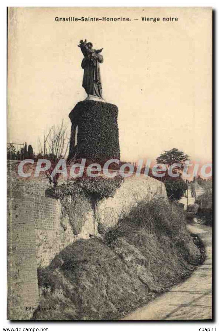 CPA Graville Sainte Honorine Vierge noire