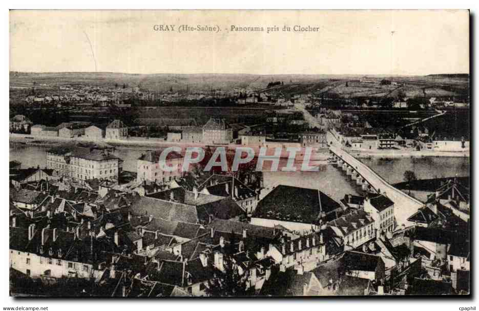 CPA Gray Panorama pris du Clocher