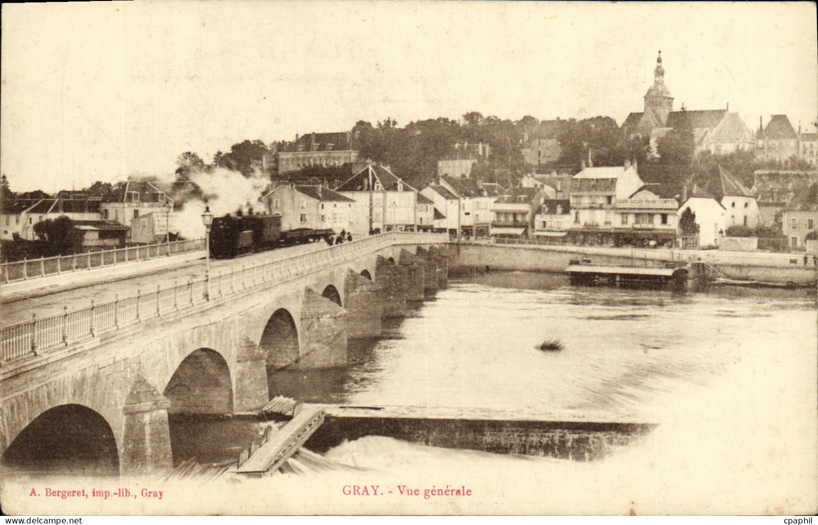 CPA Gray Vue Generale Train
