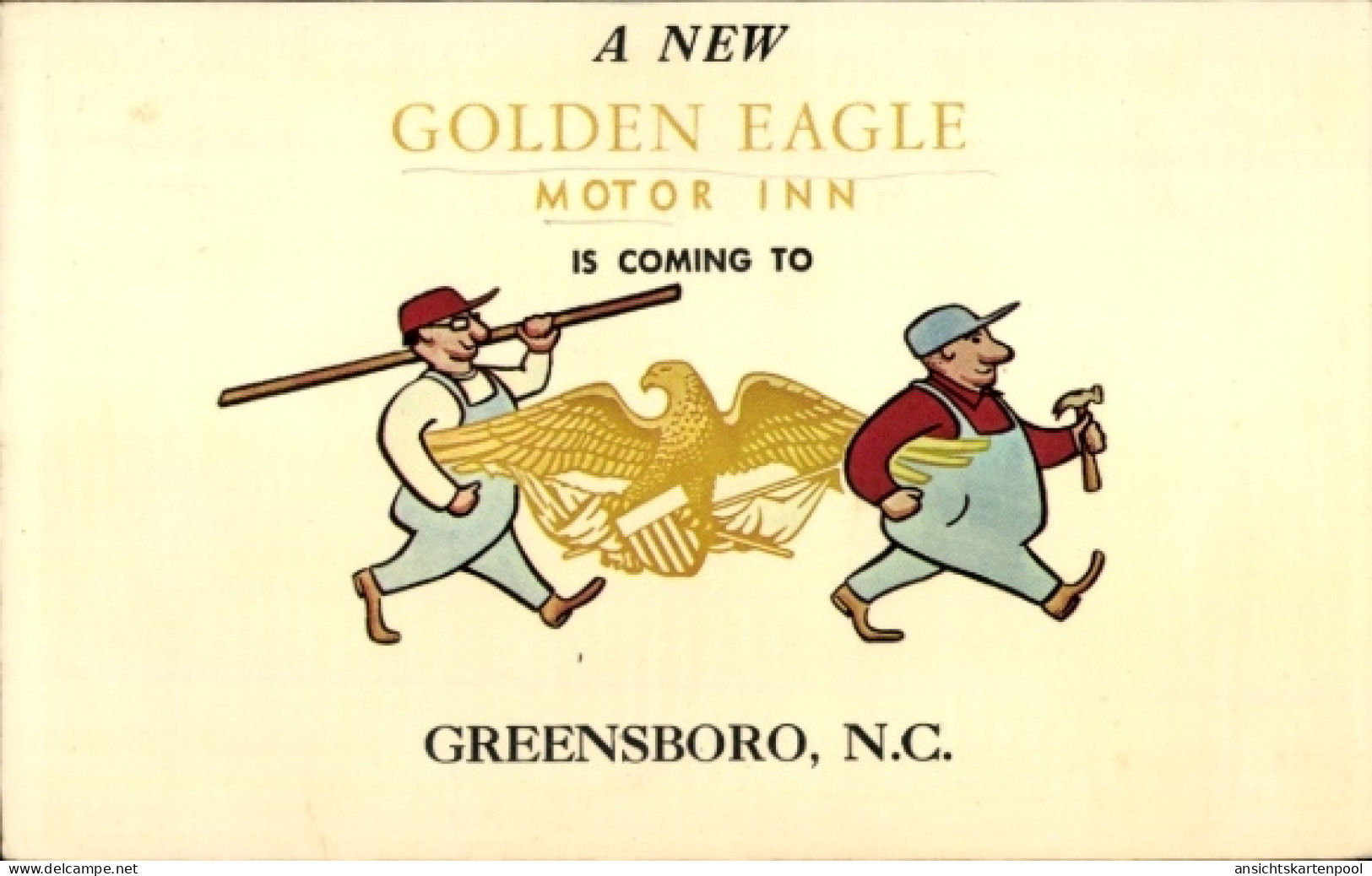 CPA Greensboro North Carolina USA, Ein neuer Golden Eagle, Motor Inn