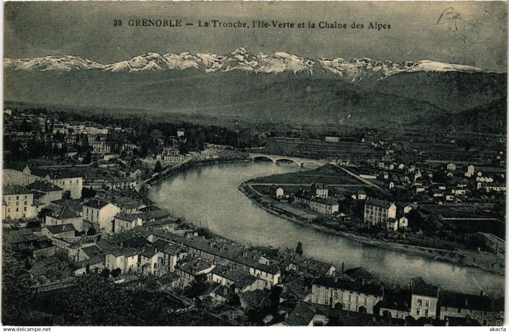 CPA GRENOBLE - La TRONCHE l'Ile-Verte et la Chaine des Alpes (654962)