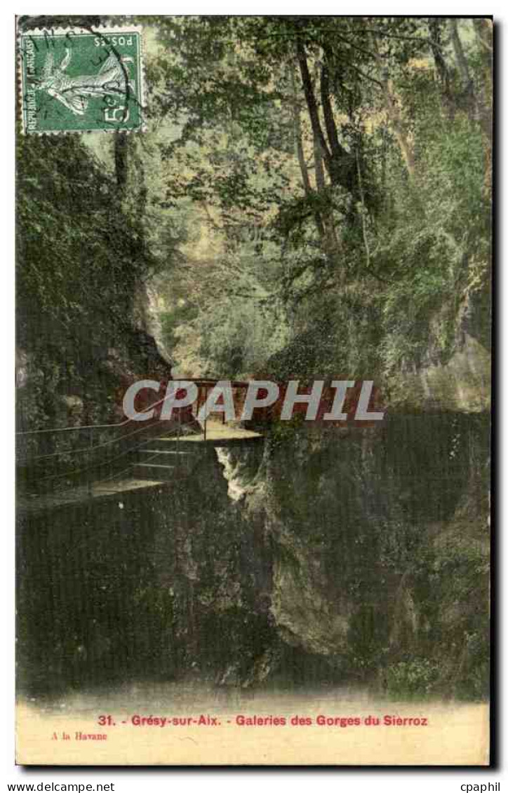 CPA Gresy Sur Aix Galeries des Gorges du Sierroz carte toilee