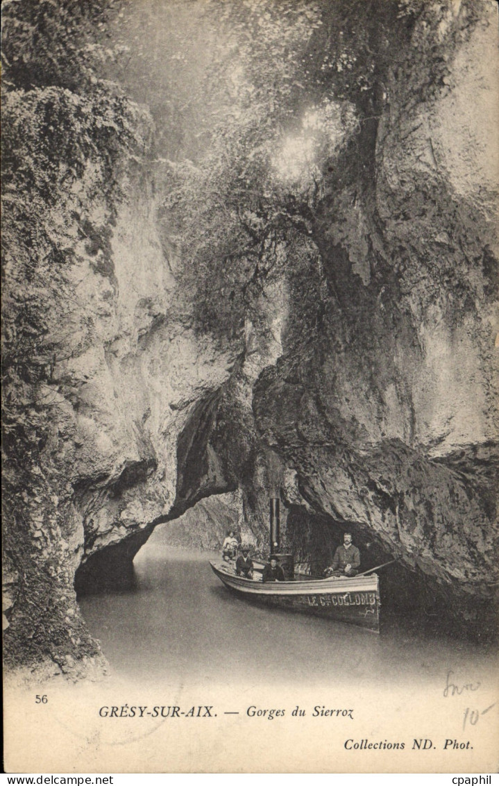 CPA Gresy sur Aix Gorges du Sierroz Bateau