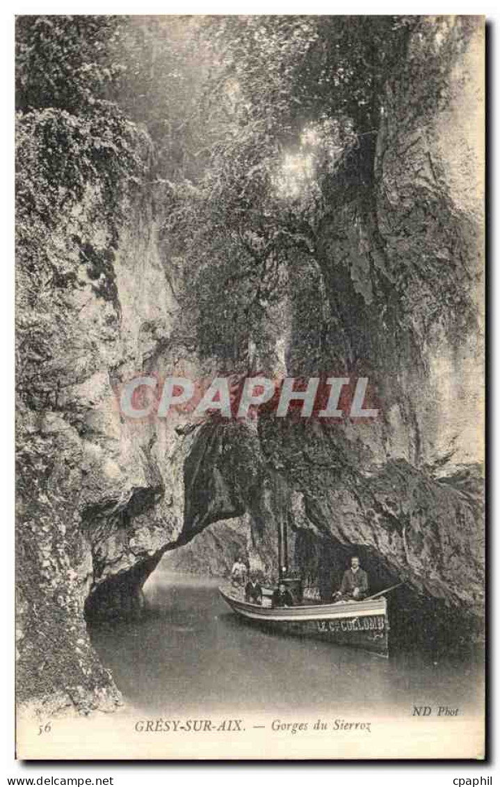 CPA Gresy Sur Aix Gorges du Sierroz Bateau