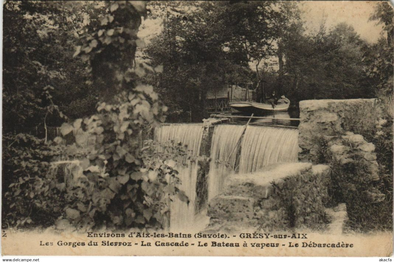 CPA GRESY-sur-AIX Les Gorges du Sierroz - La Casacde (1191511)