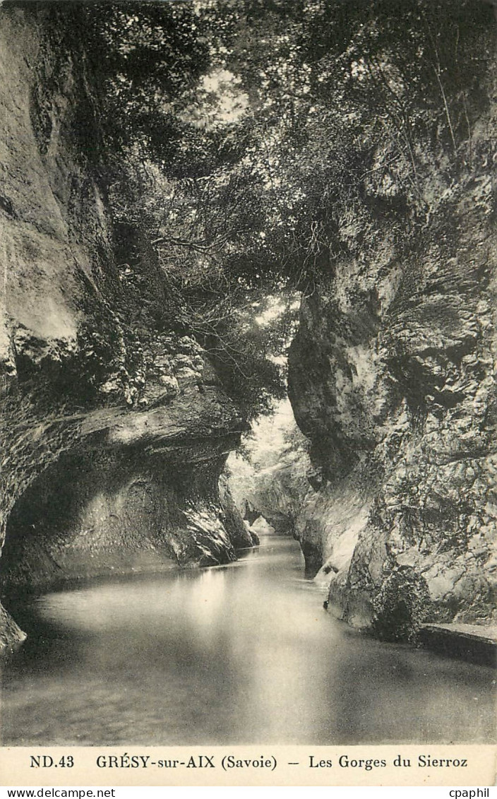 CPA Gresy sur AIX Savoie Les Gorges du Sierroz