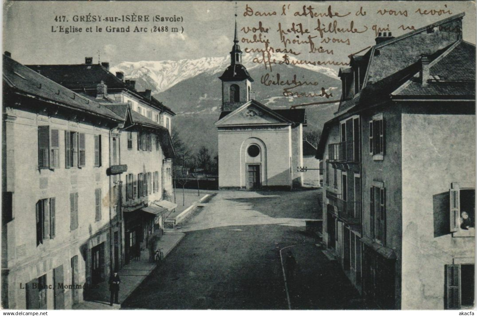 CPA GRESY-sur-ISERE L'Eglise et le Grand Arc (1193283)