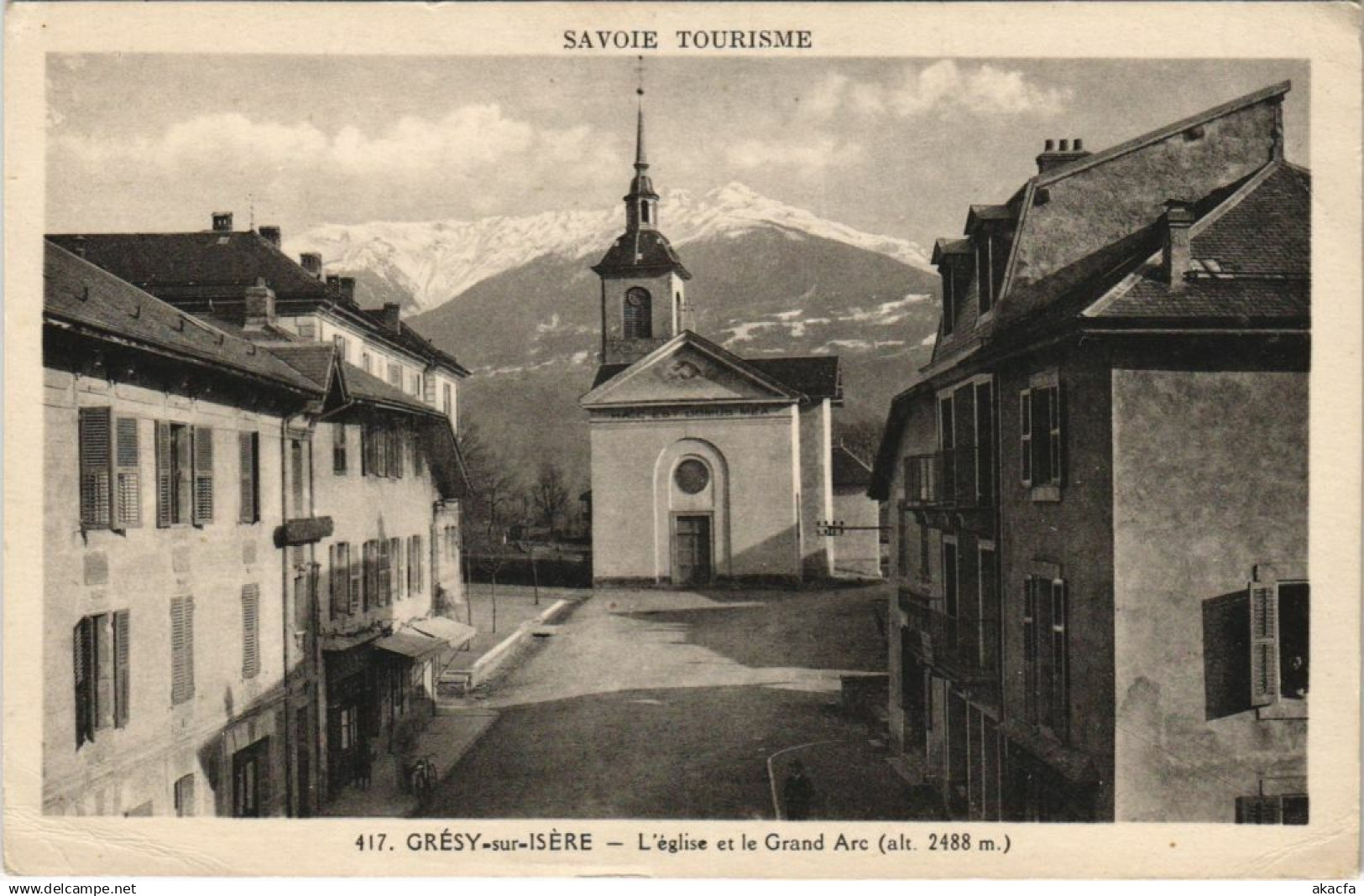CPA GRESY-sur-ISERE L'Eglise et le Grand Arc (1193285)