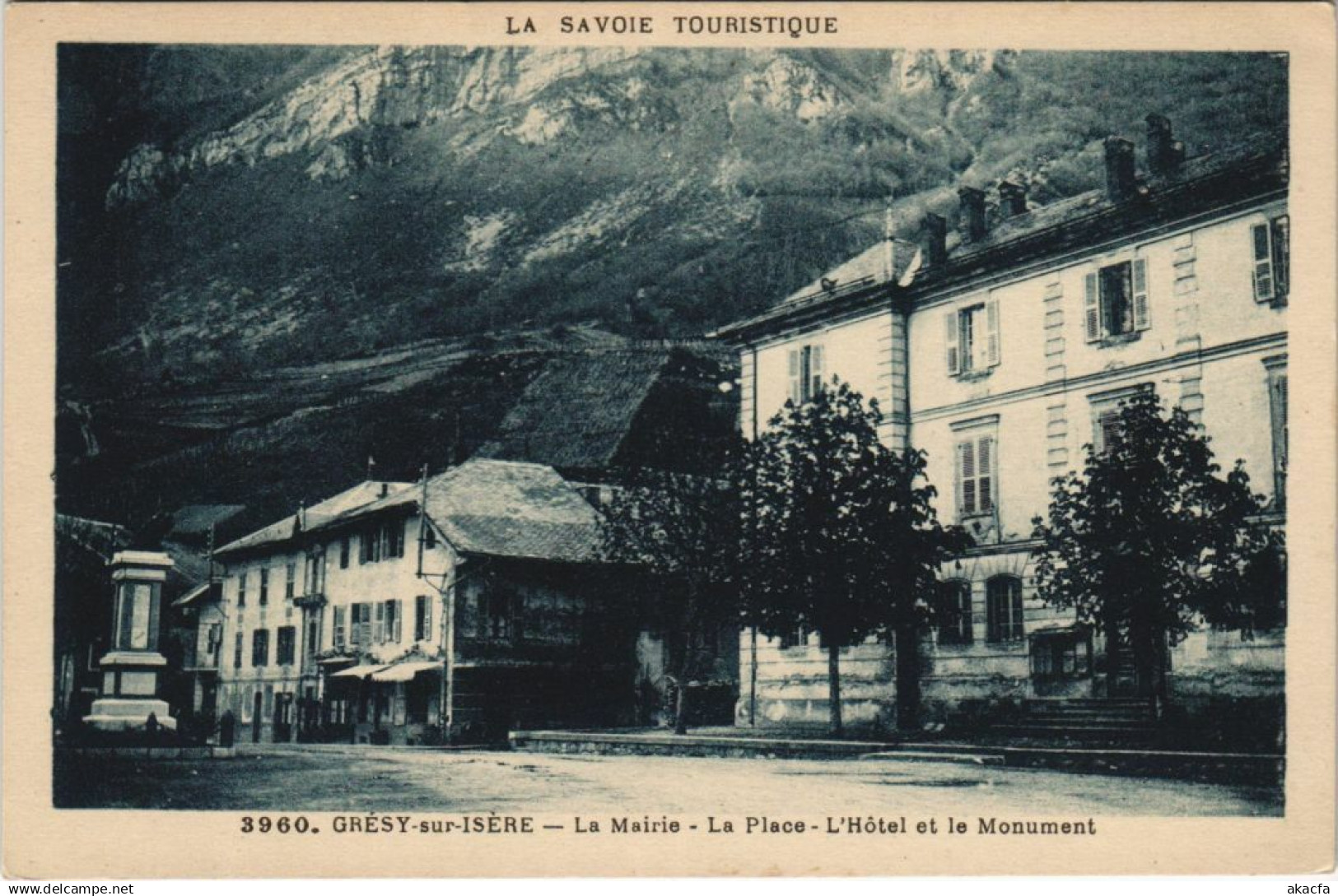 CPA GRESY-sur-ISERE La Mairie - La Place - L'Hotel et le Monument (1193278)