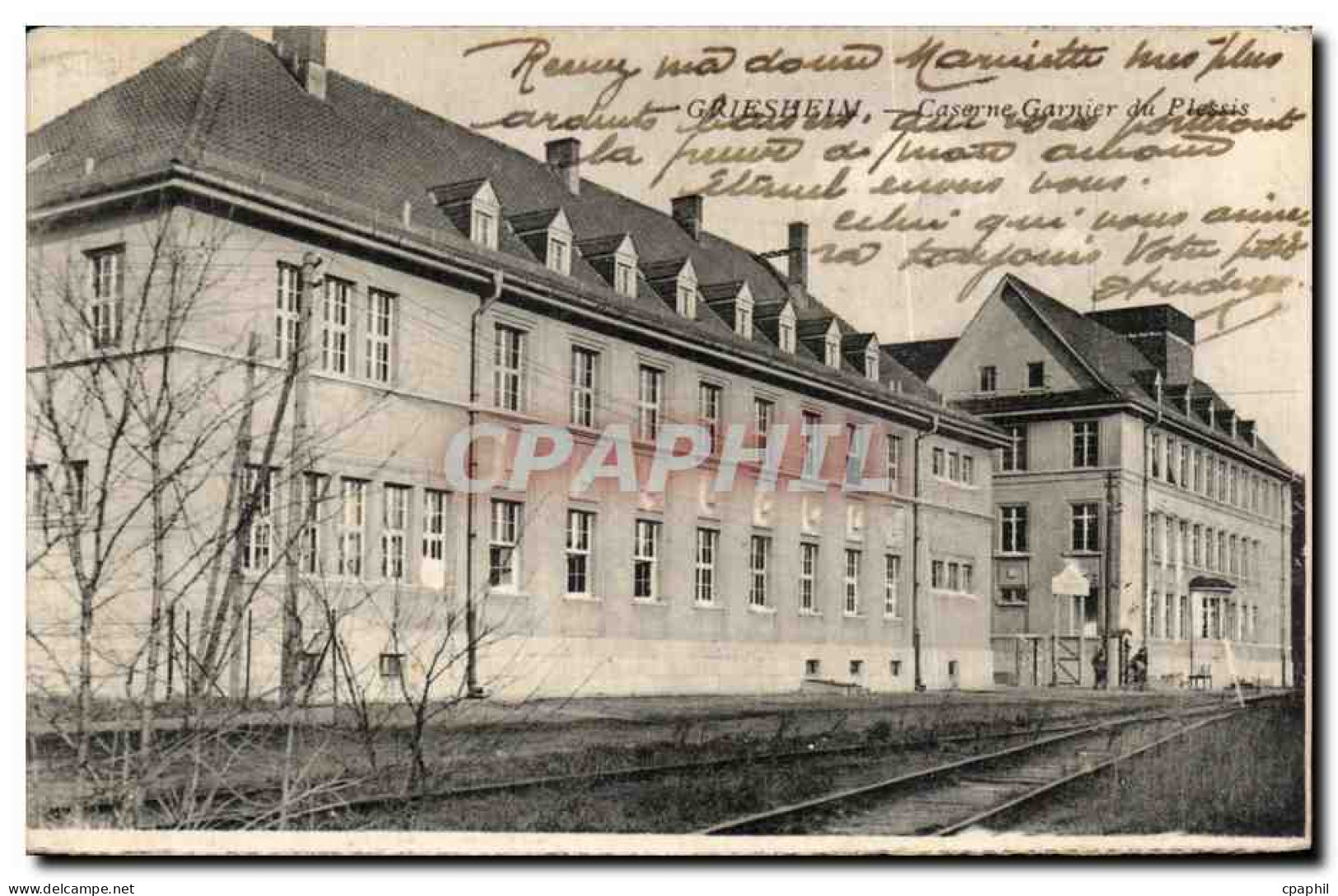 CPA Griesheim Caserne Garnier du Plessis Militaria