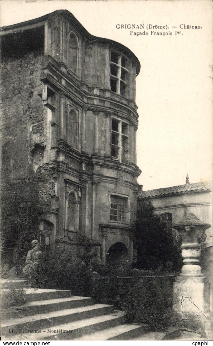 CPA Grignan Drome Chateau Facade Francois