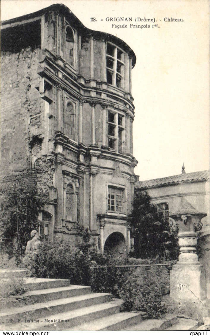 CPA Grignan Drome Chateau Facade Francois