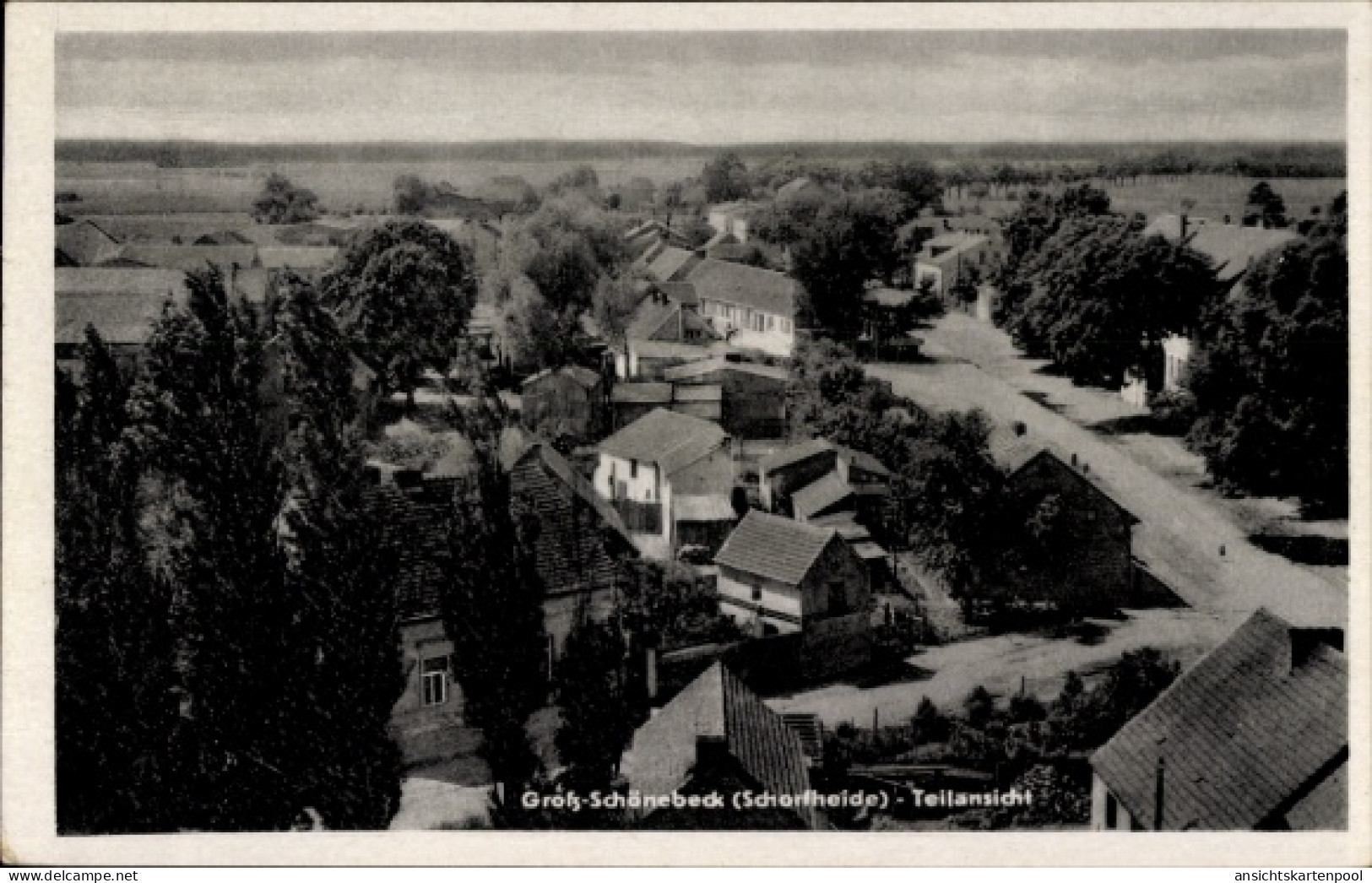 CPA Groß Schönebeck Schorfheide in Brandenburg, Teilansicht vom Ort