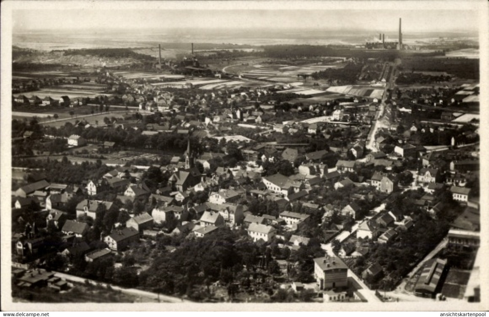 CPA Großräschen in der Niederlausitz, Fliegeraufnahme