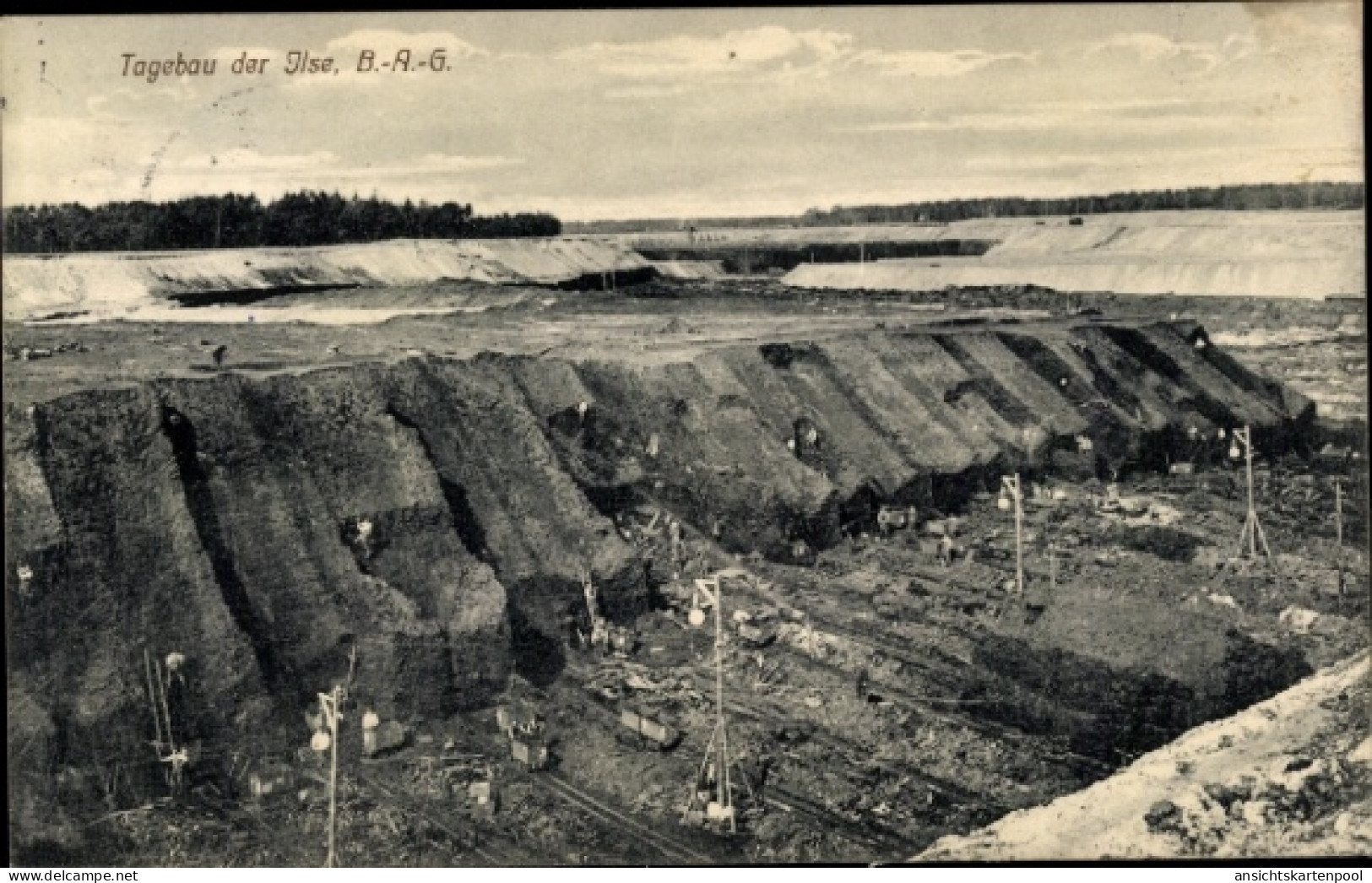 CPA Großräschen in der Niederlausitz, Grube Ilse, Tagebau