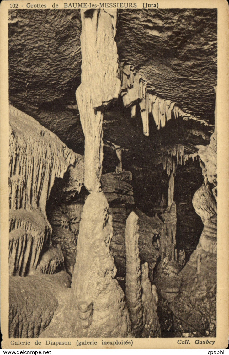 CPA Grottes de Baume les Messieurs Jura Galerie de Diapason