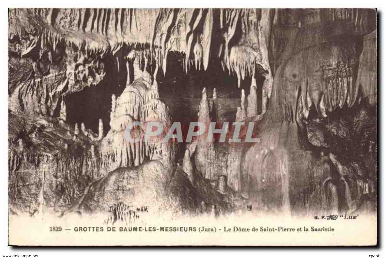 CPA Grottes de Baume Les Messieurs Jura Le Dome de Saint Pierre et la Sacristie