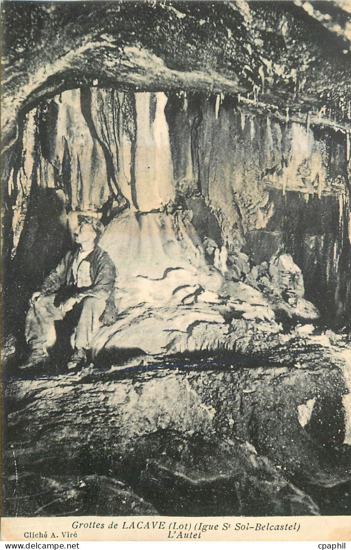 CPA Grottes de Lacave (Lot) (Igue St Sol Belcastel) L'Autel