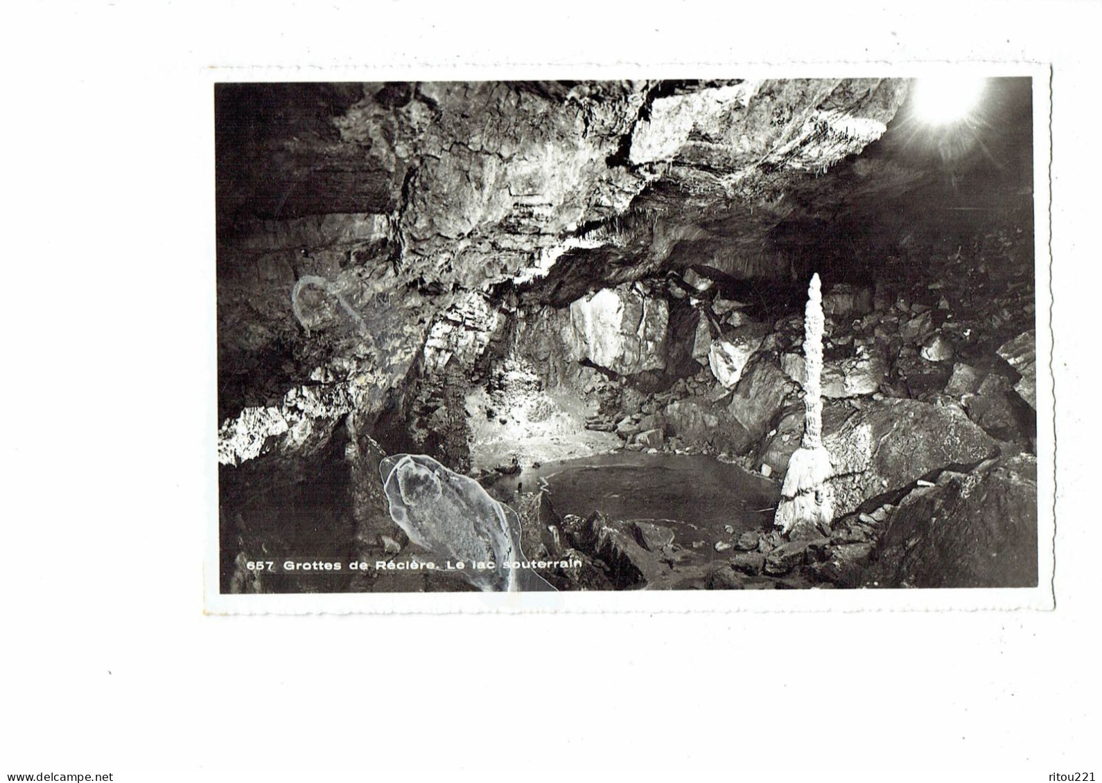 cpa - Grottes de Réclère - Grotte - lac souterrain - 657 Enard - 1968