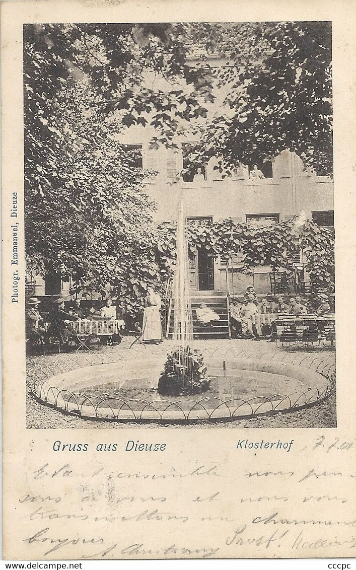 CPA Gruss aus Dieuze Klosterhof
