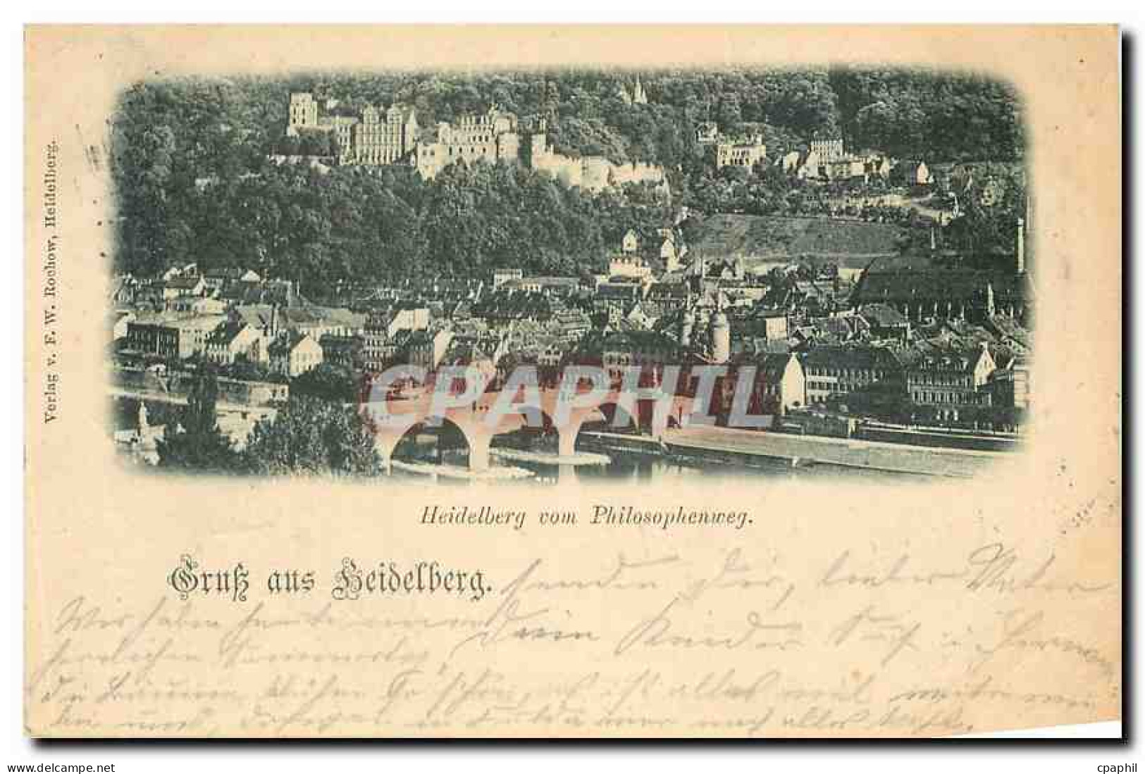 CPA Gruss aus Heidelberg Heidelberg Philosophenweg (carte 1899)