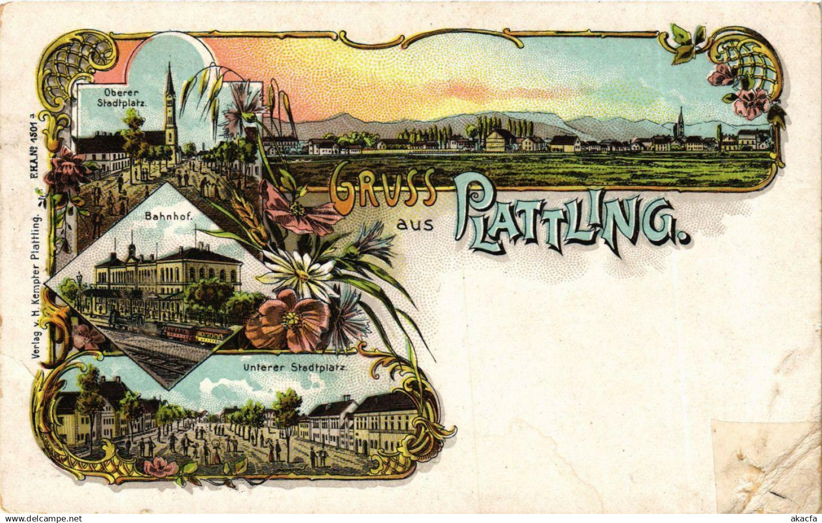 CPA Gruss aus Plattling GERMANY (892731)