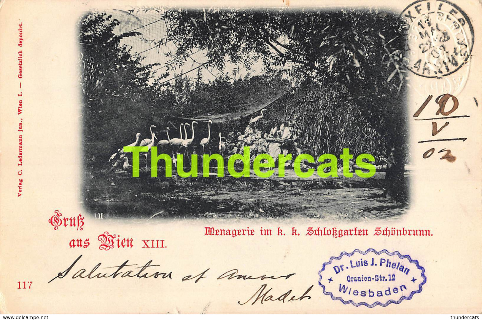 CPA GRUSS AUS WIEN MENAGERIE IM SCHLOKGARTEN SCHONBRUNN