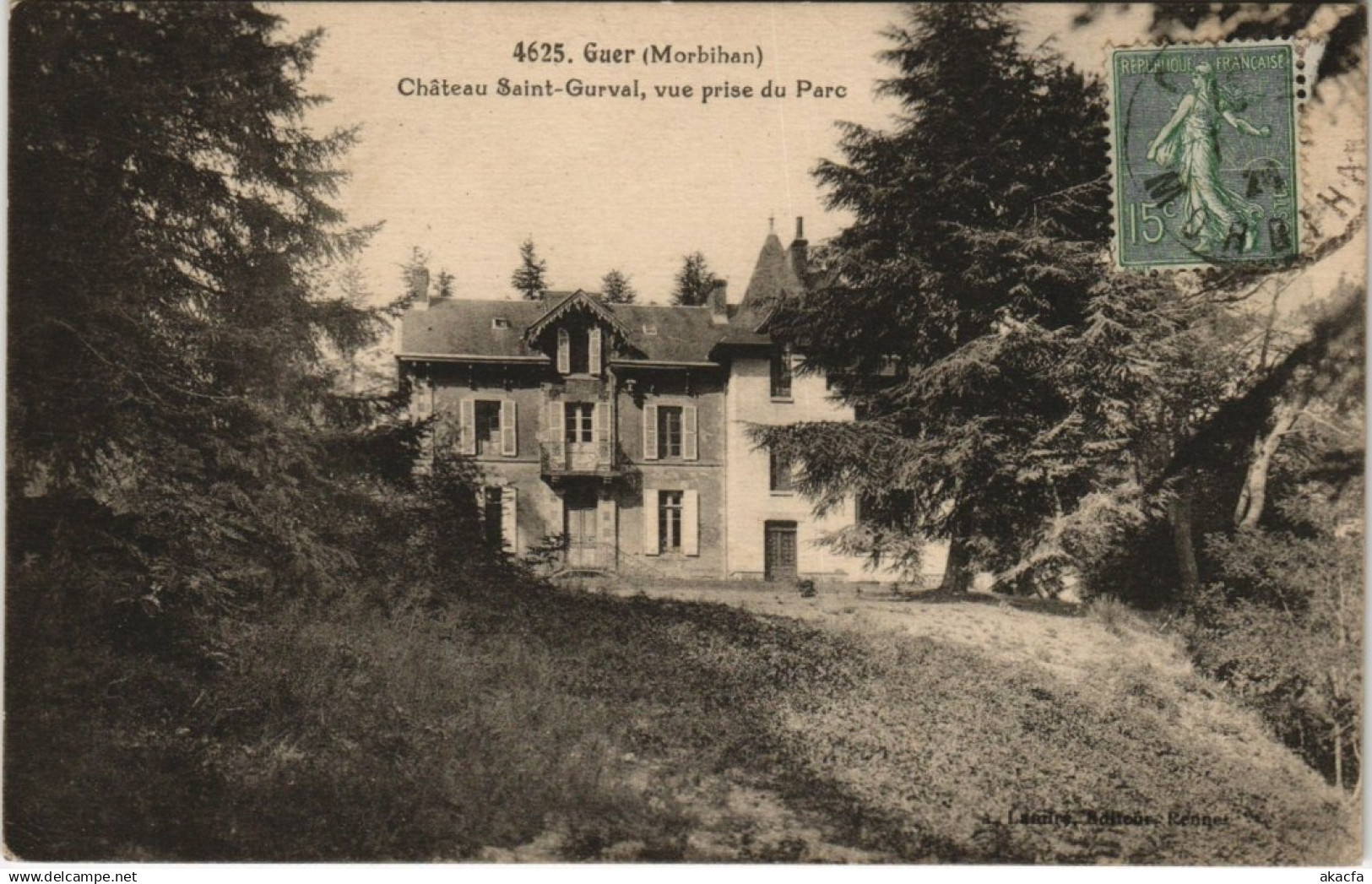 CPA GUER Chateau St-GURVAL (144817)